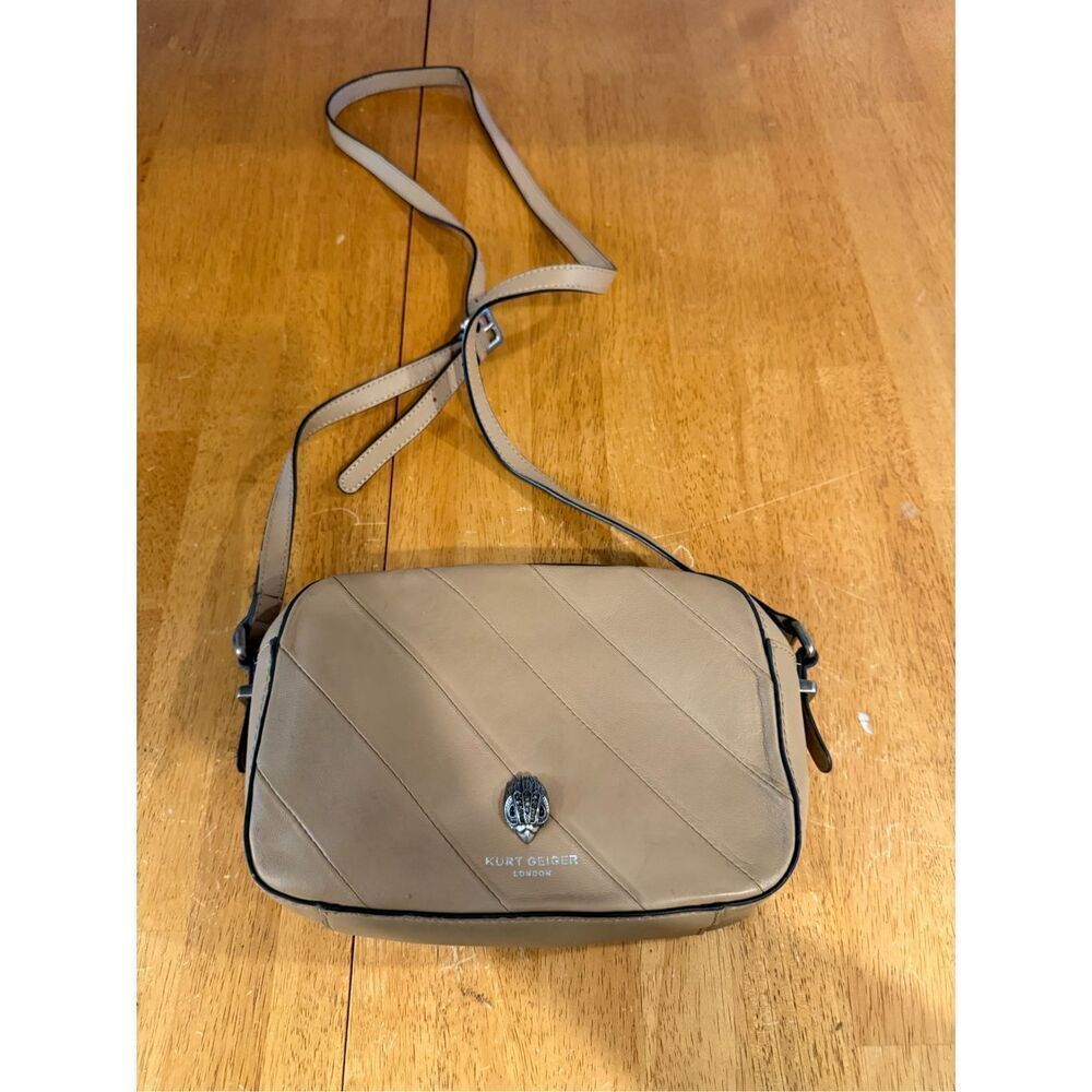 Kurt Geiger London Kensington Leather Tan Crossbody Bag - Picture 2 of 10